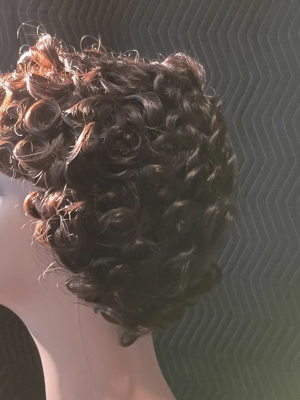 Natural Dark Brown Curly Hair Piece - Women Hair